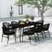 Set mobilier de grădină, 9 piese, negru - WALTI WALTI