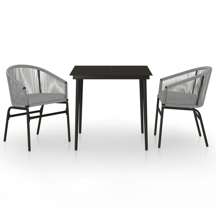 Set mobilier de grădină, 3 piese, gri - WALTI WALTI