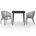 Set mobilier de grădină, 3 piese, gri - WALTI WALTI