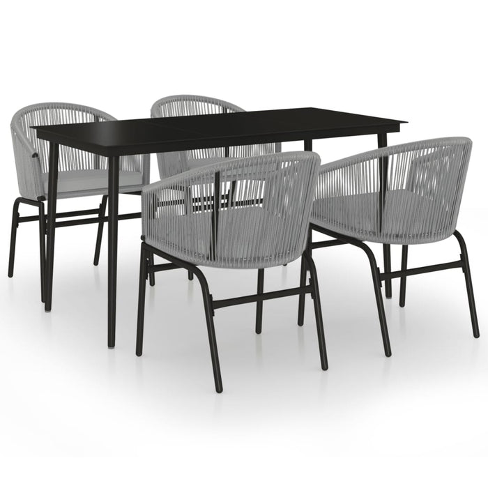 Set mobilier de grădină, 5 piese, gri WALTI