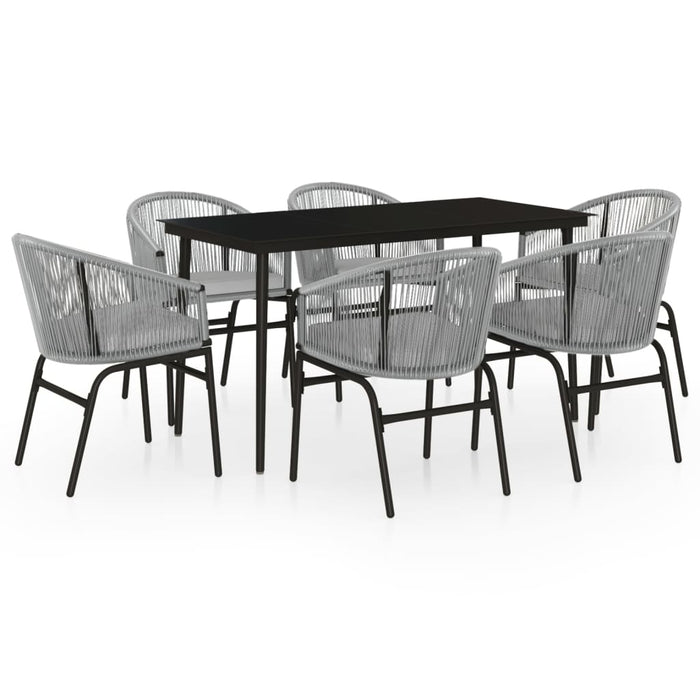 Set mobilier de grădină, 7 piese, gri - WALTI WALTI