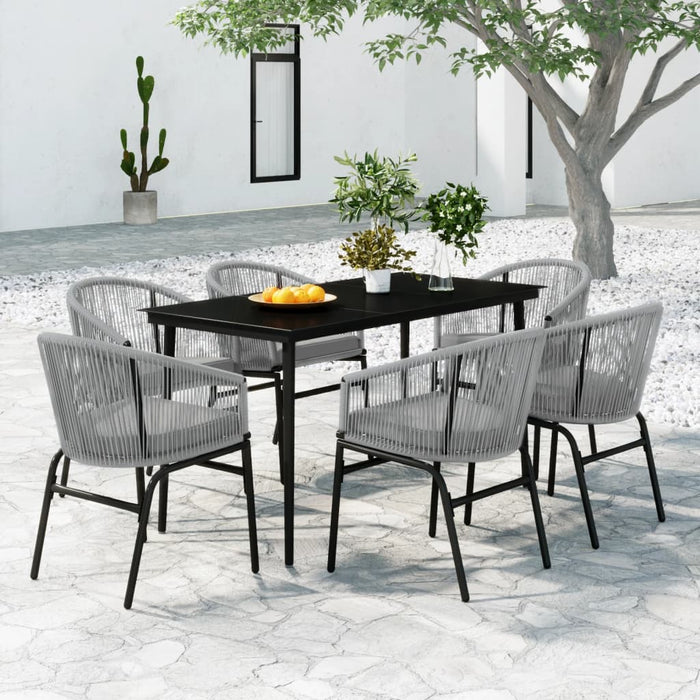 Set mobilier de grădină, 7 piese, gri - WALTI WALTI