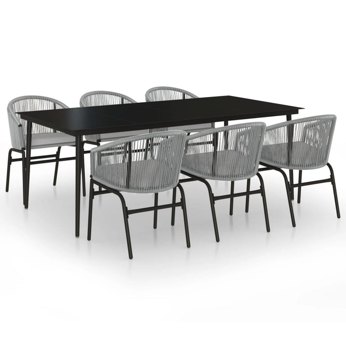 Set mobilier de grădină, 7 piese, gri WALTI
