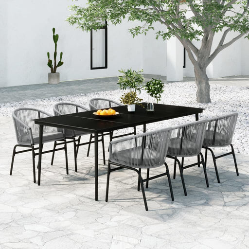 Set mobilier de grădină, 7 piese, gri - WALTI WALTI