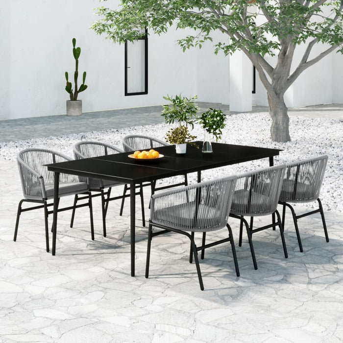 Set mobilier de grădină, 7 piese, gri WALTI
