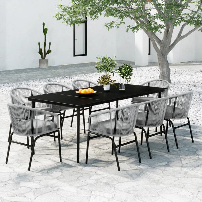 Set mobilier de grădină, 9 piese, gri WALTI