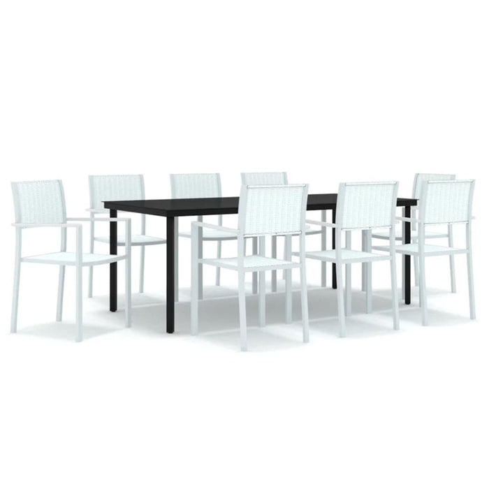 Set mobilier pentru grădină, alb, 9 piese WALTI