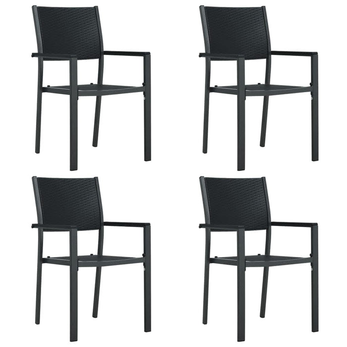 Set de servit masa pentru grădină, 5 piese, negru WALTI