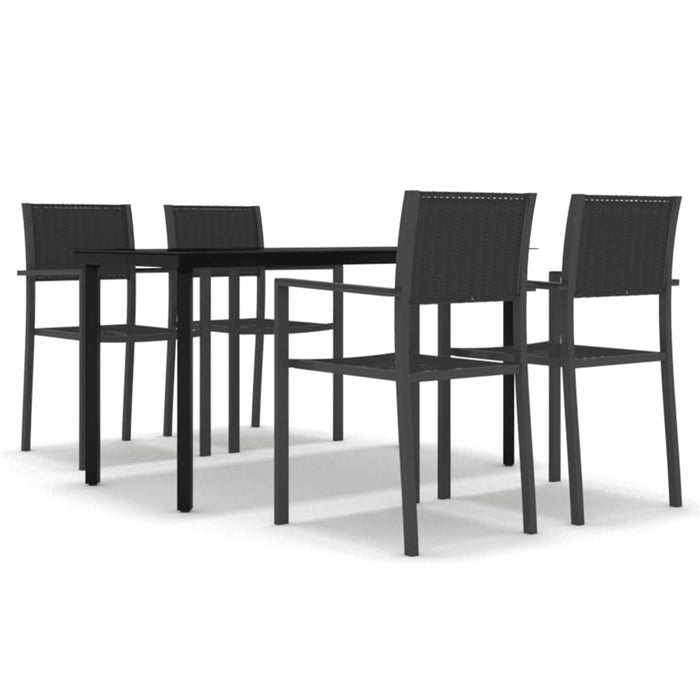 Set de servit masa pentru grădină, 5 piese, negru - WALTI WALTI