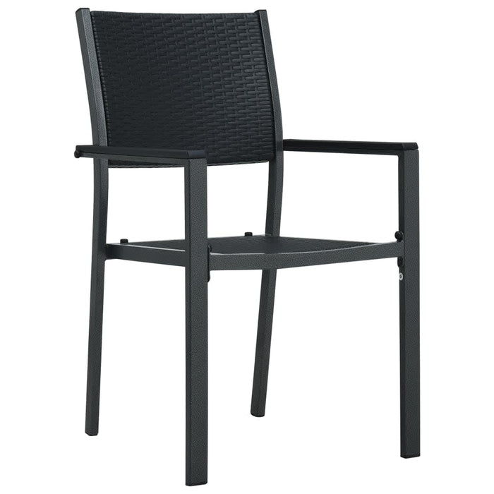 Set de servit masa pentru grădină, 7 piese, negru WALTI