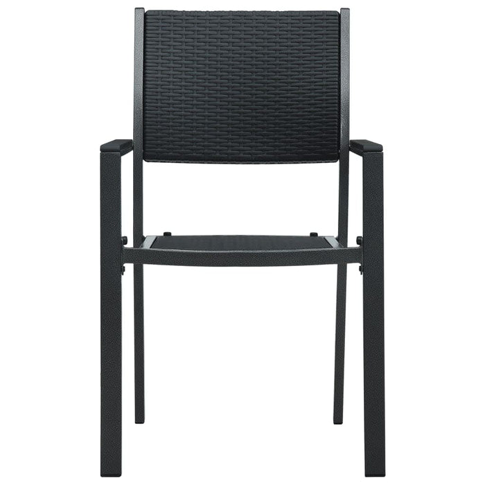 Set de servit masa pentru grădină, 7 piese, negru WALTI