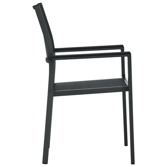Set de servit masa pentru grădină, 7 piese, negru WALTI