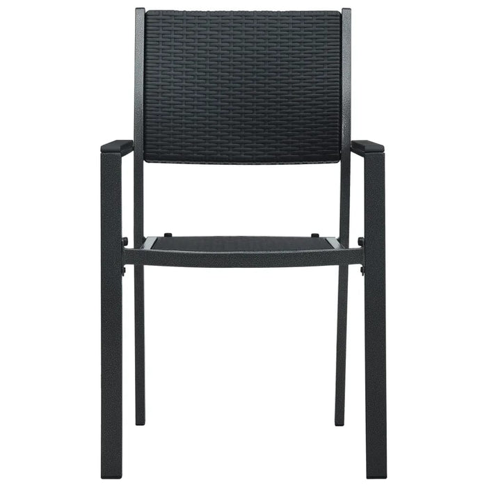 Set mobilier de grădină, 9 piese, negru WALTI