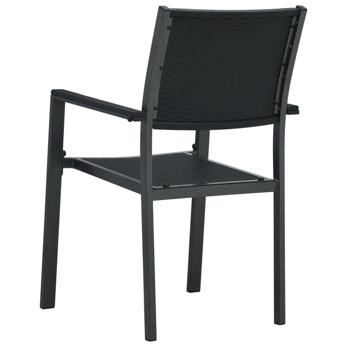 Set mobilier de grădină, 9 piese, negru WALTI