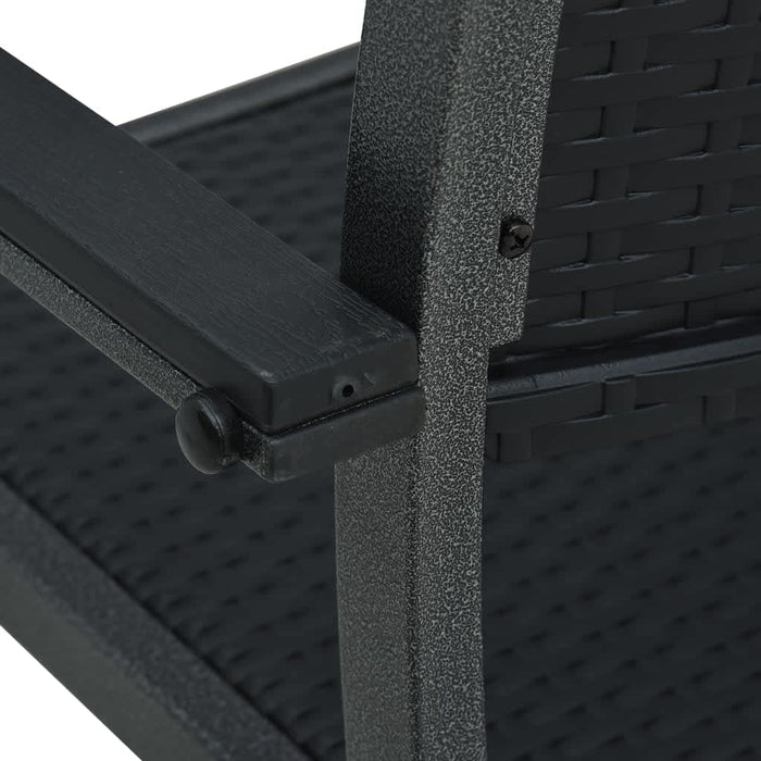 Set mobilier de grădină, 9 piese, negru WALTI