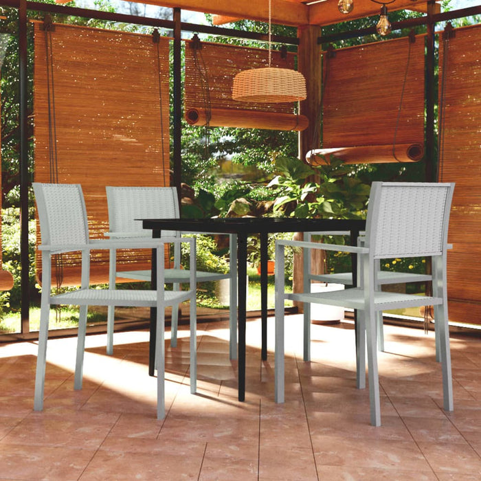 Set mobilier pentru grădină, alb, 5 piese - WALTI WALTI