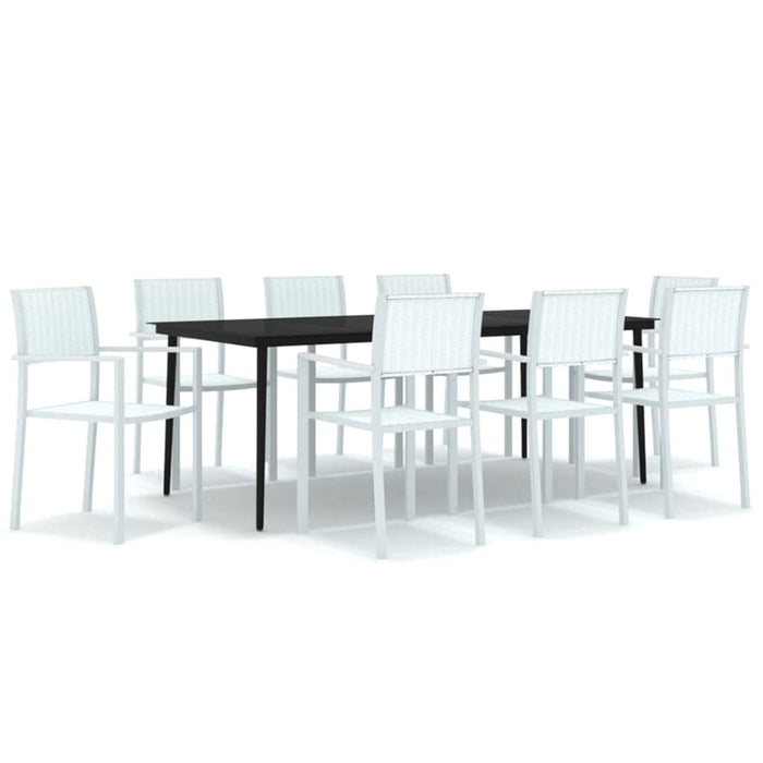 Set mobilier pentru grădină, alb, 9 piese - WALTI WALTI