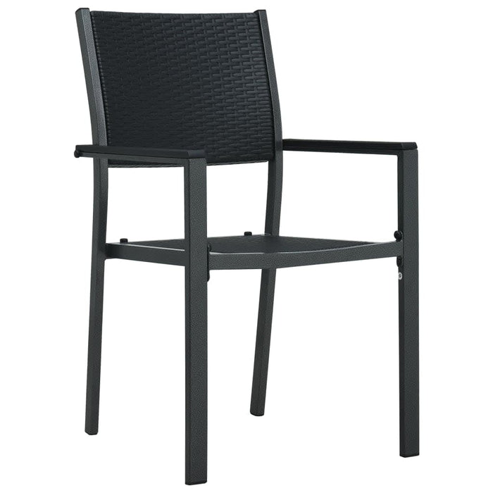 Set mobilier de grădină, 3 piese, negru WALTI