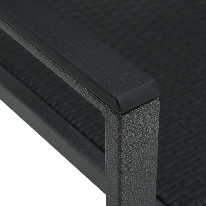 Set mobilier de grădină, 3 piese, negru WALTI