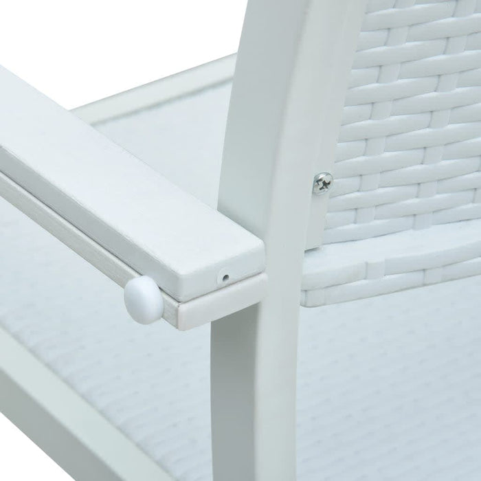 Set mobilier pentru grădină, alb și negru, 7 piese WALTI