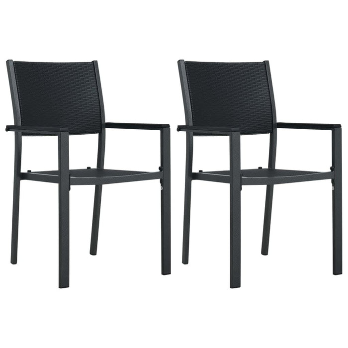 Set mobilier pentru grădină, alb și negru, 7 piese WALTI