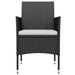 Set mobilier de grădină cu perne, 3 piese, negru - WALTI WALTI