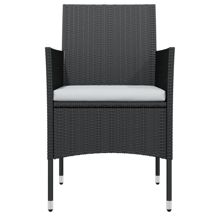 Set mobilier de grădină cu perne, 9 piese, negru WALTI