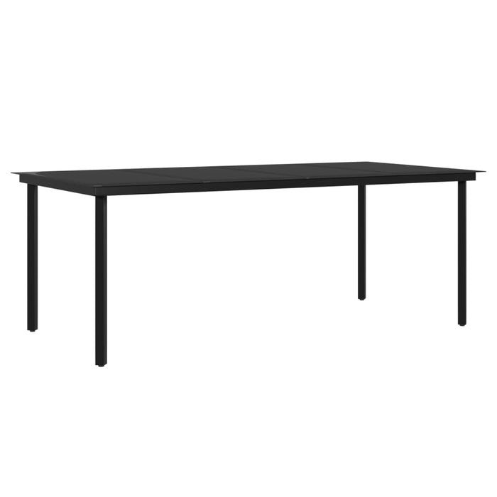 Set mobilier de grădină cu perne, 9 piese, negru WALTI