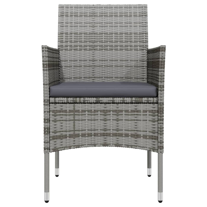Set mobilier de grădină cu perne, 9 piese, gri și negru WALTI