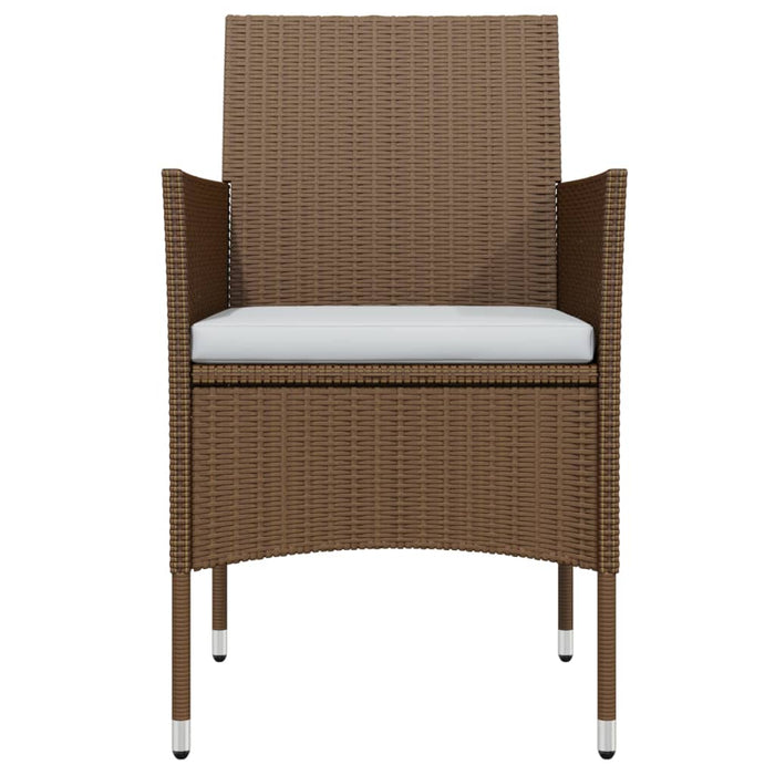 Set mobilier de grădină cu perne, 9 piese, maro și negru WALTI