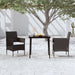 Set mobilier de grădină cu perne, 3 piese, negru - WALTI WALTI