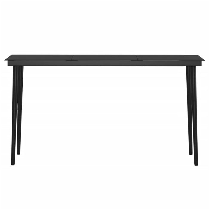 Set de masă pentru grădină, 7 piese, cu perne, negru - WALTI WALTI