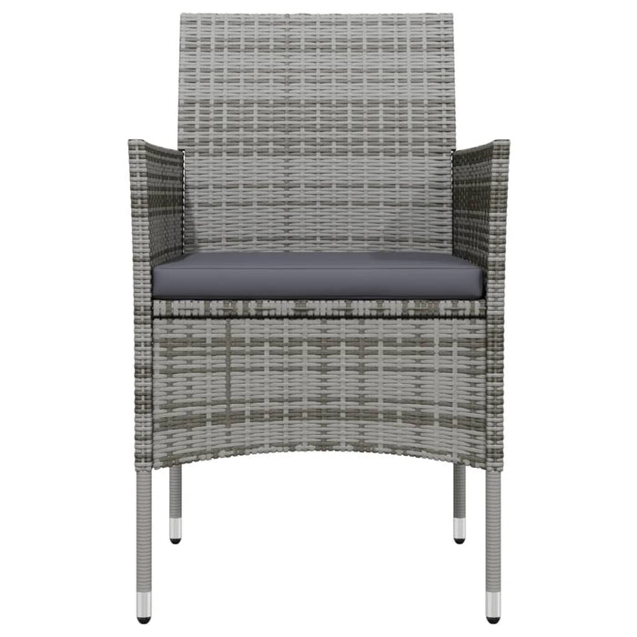 Set mobilier de grădină, cu perne, 3 piese, gri și negru - WALTI WALTI