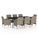 Set mobilier de grădină, cu perne, 9 piese, bej și negru - WALTI WALTI