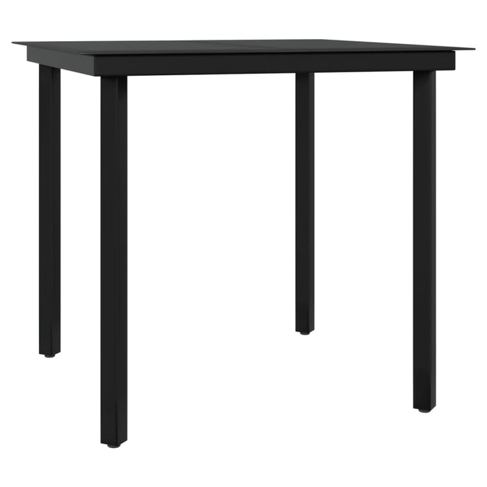 Set masă pentru grădină, 5 piese, cu perne, negru - WALTI WALTI