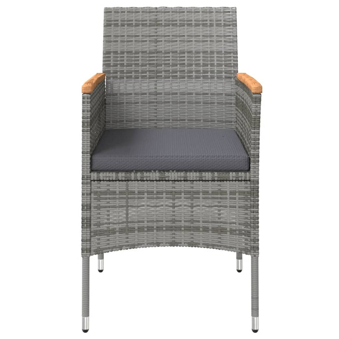 Set mobilier de grădină, cu perne, 3 piese, gri și negru - WALTI WALTI