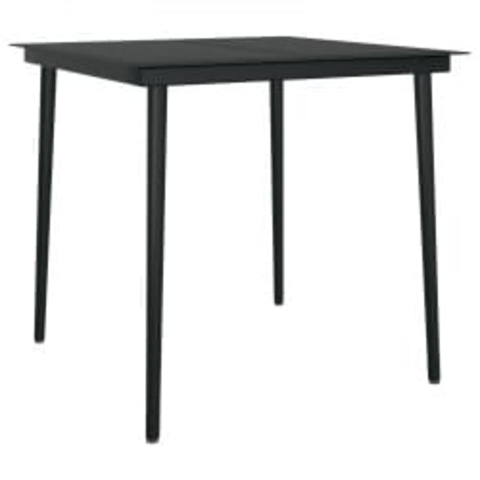 Set de servit masa pentru grădină, 5 piese, gri și negru WALTI