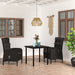 Set mobilier de grădină, cu perne, 3 piese, negru - WALTI WALTI