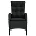 Set mobilier de grădină cu perne, 3 piese, negru - WALTI WALTI