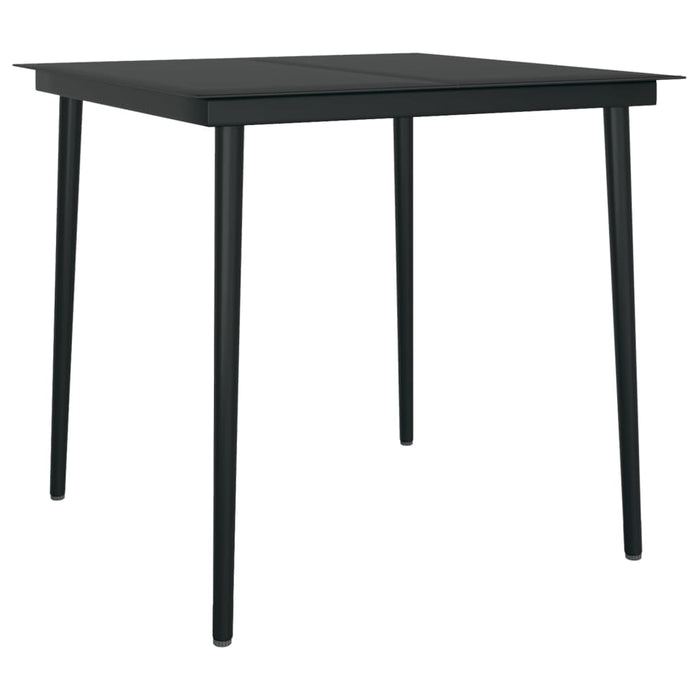 Set mobilier de grădină cu perne, 3 piese, negru - WALTI WALTI