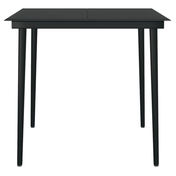 Set mobilier de grădină cu perne, 3 piese, negru - WALTI WALTI
