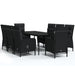 Set mobilier de grădină cu perne, 9 piese, negru - WALTI WALTI