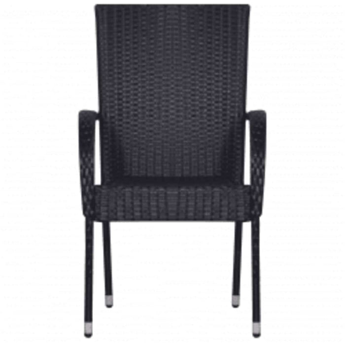 Set de mobilier de grădină, 3 piese, negru - WALTI WALTI
