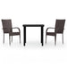 Set mobilier de grădină, 3 piese, maro și negru - WALTI WALTI