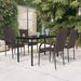 Set mobilier de grădină, 5 piese, maro și negru - WALTI WALTI
