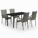 Set mobilier de grădină, 5 piese, gri și negru - WALTI WALTI