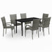 Set mobilier de grădină, 7 piese, gri și negru - WALTI WALTI