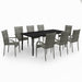 Set mobilier de grădină, gri și negru, 9 piese - WALTI WALTI