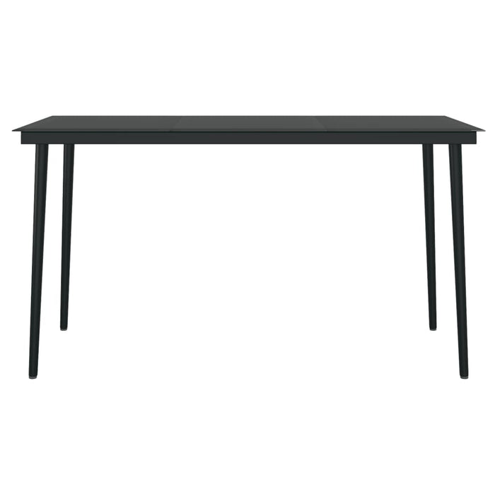 Set de servit masa pentru grădină, 5 piese, negru WALTI
