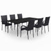Set mobilier de grădină, negru, 7 piese - WALTI WALTI
